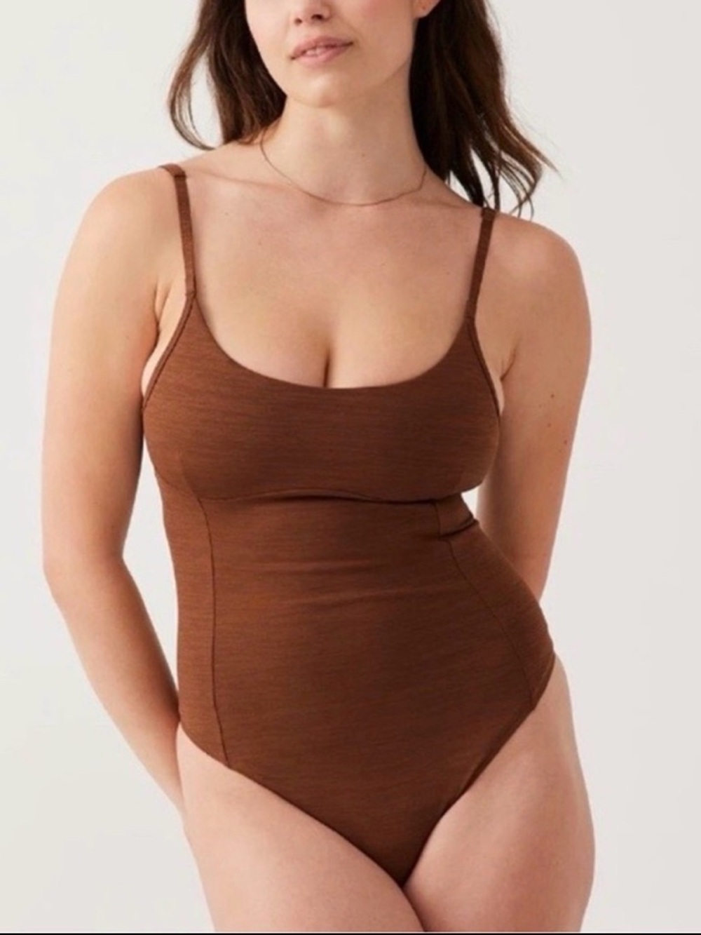 NEW Outdoor Voices move free leotard brown size Small